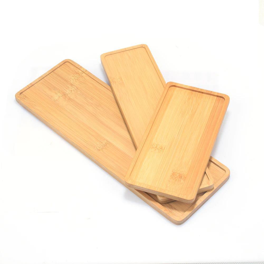 Natural Bamboo Planter Saucer Trays