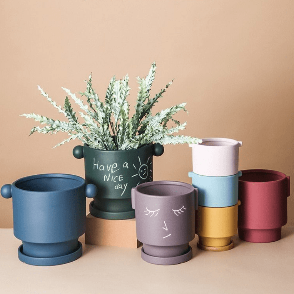 DIY Doodle Ceramic Planters