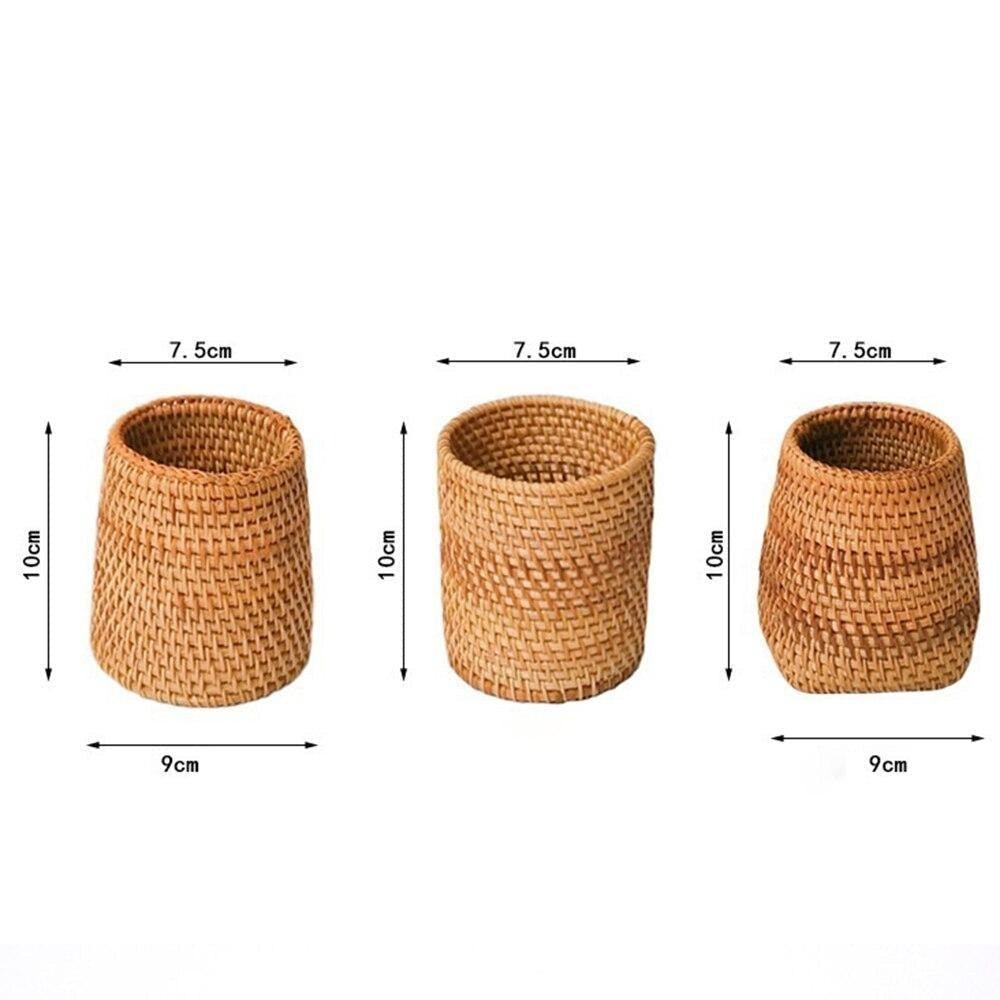 Hand-Woven Wicker Storage Container Basket