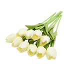 10PCS Tulip Artificial Flower Real Touch Artificial Bouquet PE Fake Flower for Wedding Decoration Flowers Home Garden Decor