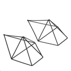 2-Piece Geometric Wall-Mounted Air Plant Hangers Black | Sage & Sill