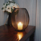Grated Round Iron Candle Holder