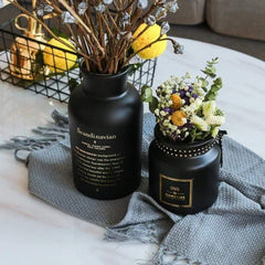 Midnight Black Table Vase