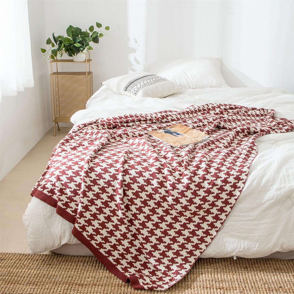 Houndstooth Throw Blanket