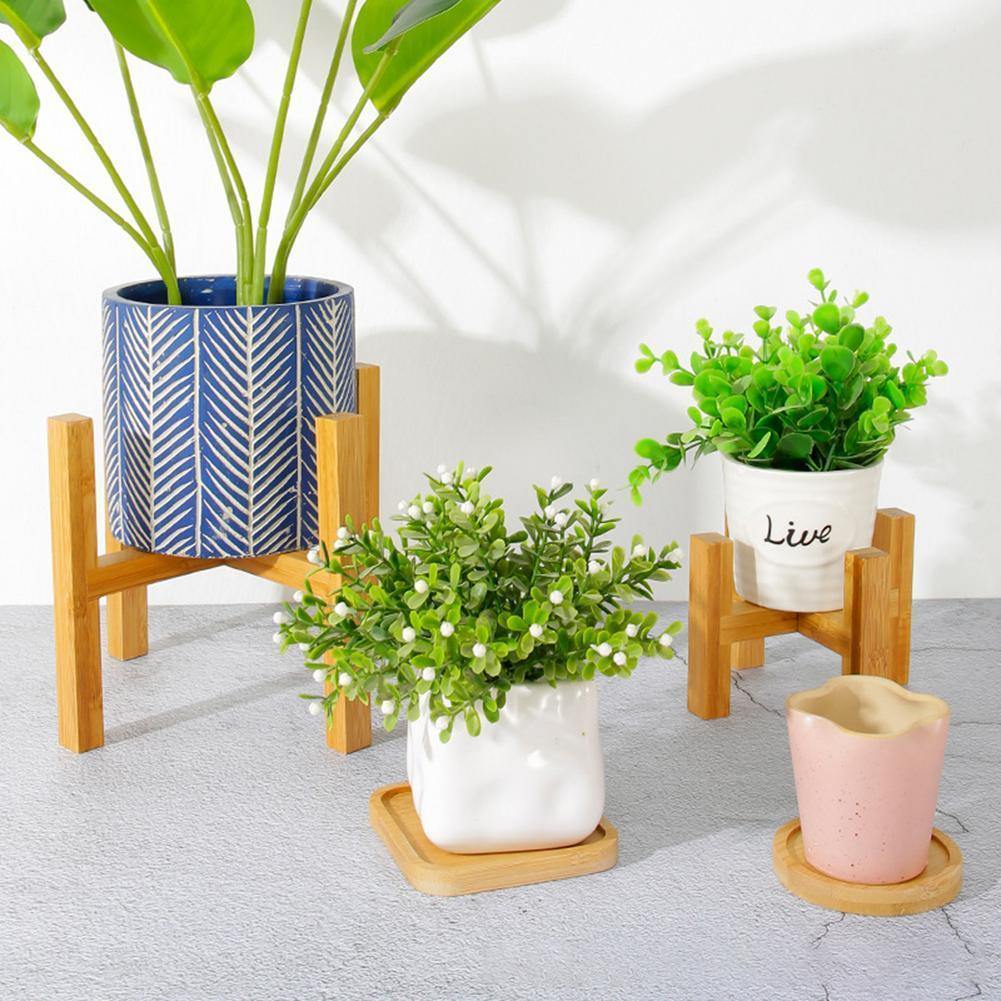 Genuine Bamboo Wooden Plant Stand