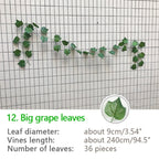 240cm Green Silk Artificial Hanging Ivy Leaf Garland Plants