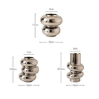 Ring Dance Plated Ceramic Vases