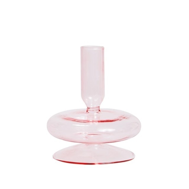 Handmade Colored Vintage Glass Candlestick Candle Holder