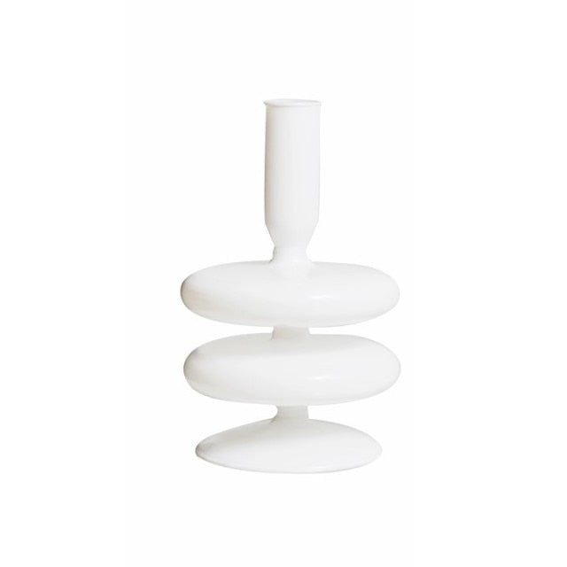 Handmade Colored Vintage Glass Candlestick Candle Holder
